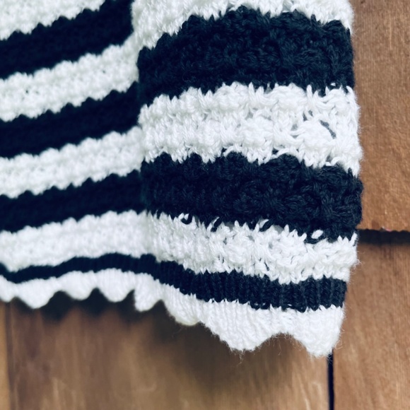 TOMMY JEANS Size L  Womens Crochet Cotton Mini Skirt Population Black & White - Picture 10 of 14